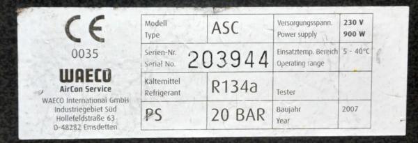 WAECO ASC 2000 R134a AirCon Klimaservicegerät Klimaservice Servicegerät VAS6381a