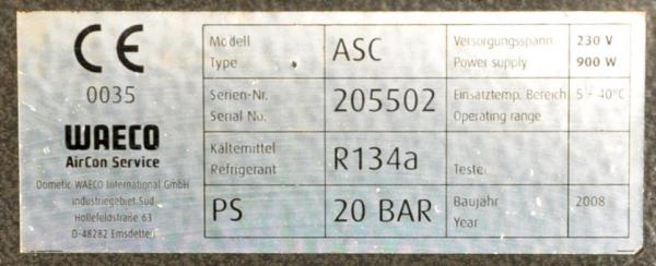 WAECO ASC 2000 R134a AirCon Klimaservicegerät Klimaservice Servicegerät VAS6381a