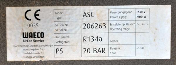WAECO ASC 2000 R134a AirCon Klimaservicegerät Klimaservice Servicegerät VAS6381a