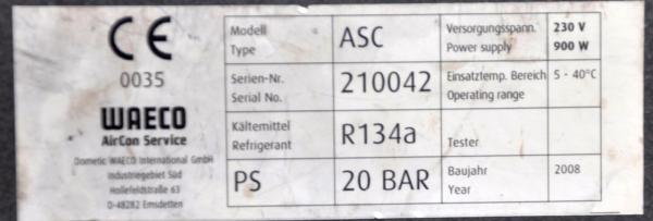 WAECO ASC 2000 R134a AirCon Klimaservicegerät Klimaservice Servicegerät VAS6381a