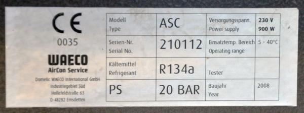 WAECO ASC 2000 R134a AirCon Klimaservicegerät Klimaservice Servicegerät VAS6381a