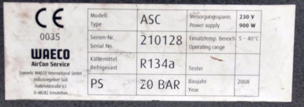 WAECO ASC 2000 R134a AirCon Klimaservicegerät Klimaservice Klima Servicegerät