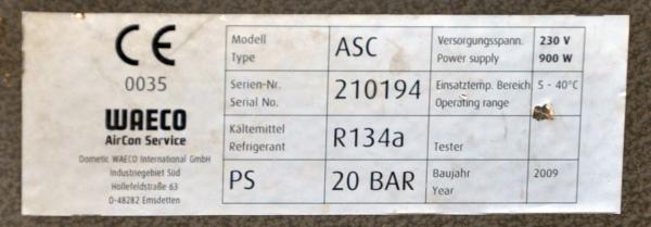 Klimaservicegerät WAECO ASC 2000 R134a AirCon Klimaservice Servicegerät VAS6381a