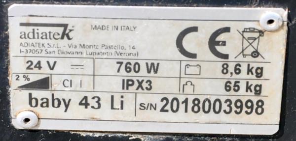 adiatek baby 43 AKKU Lithium Nassscheuer Scheuersaugmaschine Reinigungsmaschine