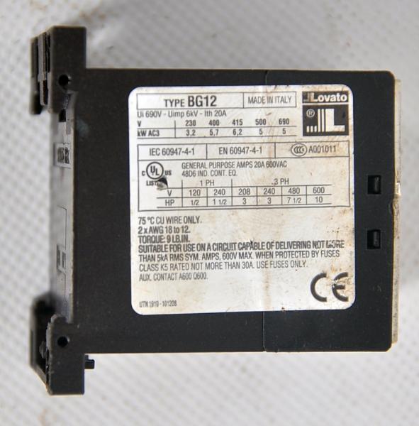 Nussbaum ATT Schütz 990841 Hebebuhnen 11BG1201A225 220V-230V BG1201A Lovato