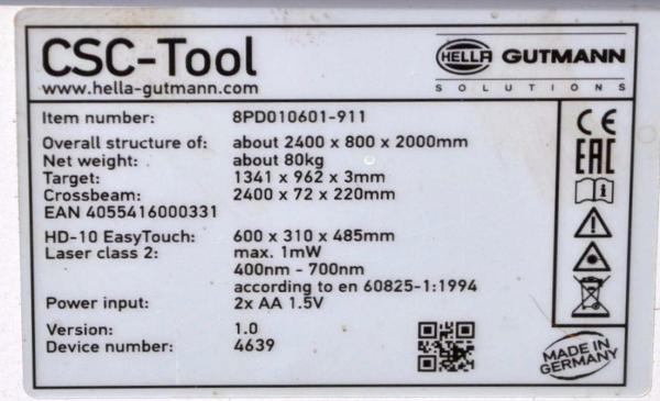 Hella Gutmann Kamera & Sensor Kalibrationsgerät ADAS CSC Tool Justagegerät