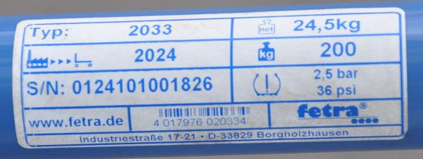Reifenkarre Reifentransportkarre Karre Luft-Bereifung Tragkraft 200kg Fetra 2033