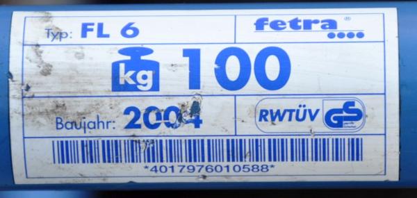 FETRA FL6 100Kg Flaschenwagen Gasflaschenwagen Acetylen Sauerstoff Rothenberger