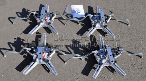 4 Stück HAWEKA Radklammern für Achsmeßstand Pro Clamp 12 bis 22 Zoll V501 V901