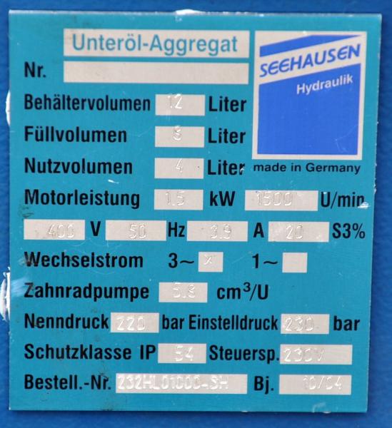 Nussbaum ATT Hydraulikaggregat HL 2.30 2 Säulen Hydraulik Hebebühnen Hubbühne