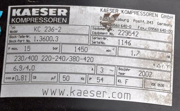 Kolbenkompressor KAESER EUROCOMP EPC 230-2-100 Kompressor Werkstattkompressor