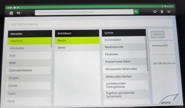 Hella Gutmann Mega Macs X Diagnosegerät Update 79 OBD Tester Tablet VCI OBD Tool