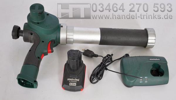 Metabo Akku Kartuschenpistole KPA 10.8 Volt für Folienbeutel Kartuschenpresse