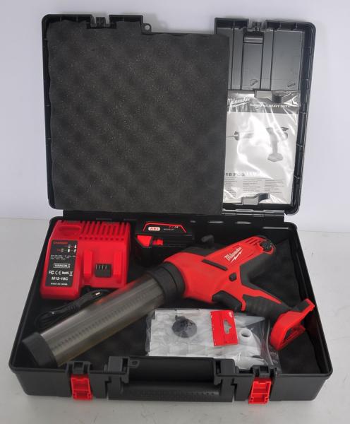 Akku Kartuschenpresse Milwaukee C18 PCG 18V 5,0Ah Folienbeutel +310ml Kartuschen