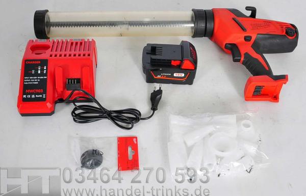 MILWAUKEE Akku Kartuschenpresse C18 PCG 18 Volt 400 + 600ml Folienbeutel 310ml