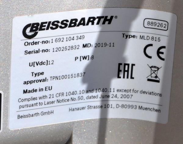 Scheinwerfereinstellgerät Beissbarth MLD 815 Lichteinstellgerät Lasereinheit