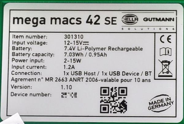 Hella Gutmann Mega Macs MM42 SE Diagnosegerät Update V81 OBD Tester VCI Docking