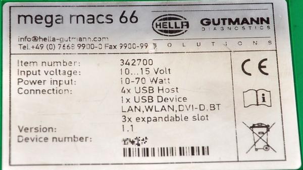 Hella Gutmann Mega Macs MM 66 Diagnosegerät Update V70 OBD Tester VCI Scanner