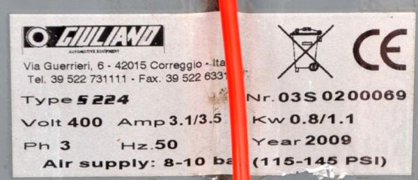 Reifenmontiermaschine GIULIANO S224 Montiermaschine Reifenwechselmaschine