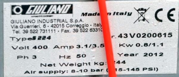 GIULIANO S224 Reifenmontiermaschine Montiermaschine Reifenwechselmaschine