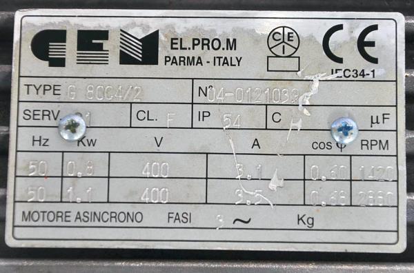 Motor Reifenmontagemaschine Guiliano ELPROM G 80C4/2 Antriebsmotor 4598919