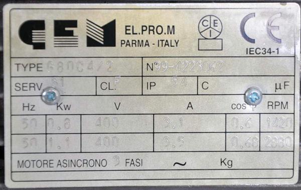 Motor Reifenmontagemaschine Guiliano ELPROM G 80C4/2 Antriebsmotor 4598919