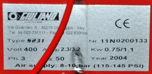 GIULIANO S231 Reifenmontiermaschine PAX Runflat Hilfsarm Reifenwechselmaschine