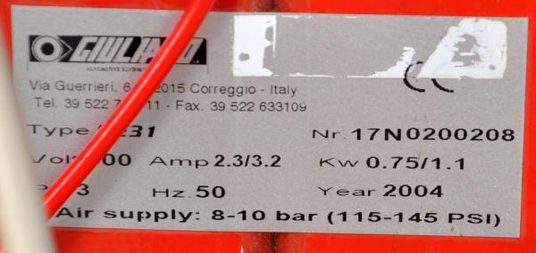 GIULIANO S231 Reifenmontiermaschine PAX Runflat Hilfsarm Reifenwechselmaschine