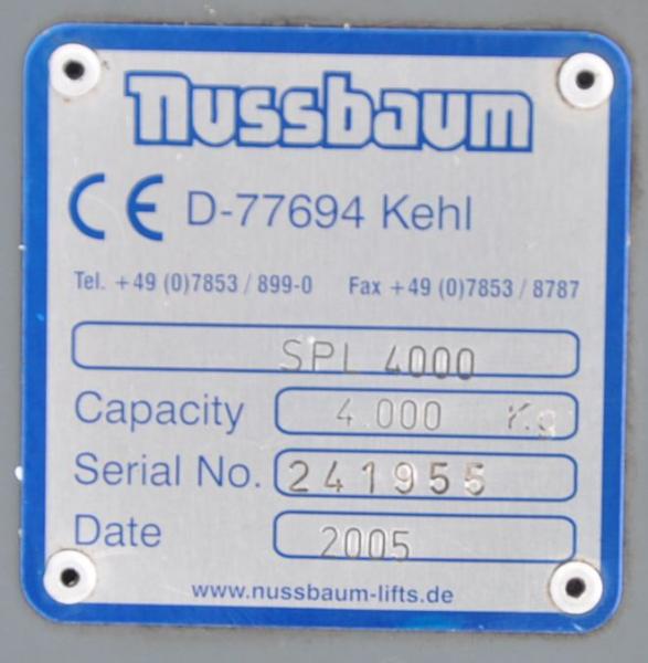 Nussbaum SPL 4000 Bedienfeld 2-säulen Hydraulik Hebebühne Steuerung Steuertafel